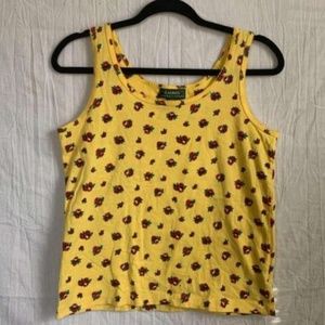 Lauren Ralph Lauren Yellow Floral Shirt